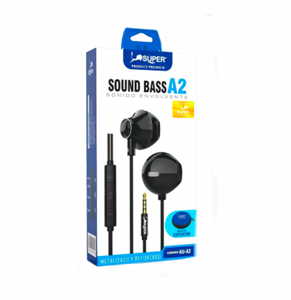 AUDIFONO SUPER SOUND BASS A2 METALIZADO - SALE POR CAJON