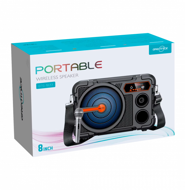 ALTAVOCES BT GTS-1833 INALÁMBRICOS PORTÁTILES - Imagen 2