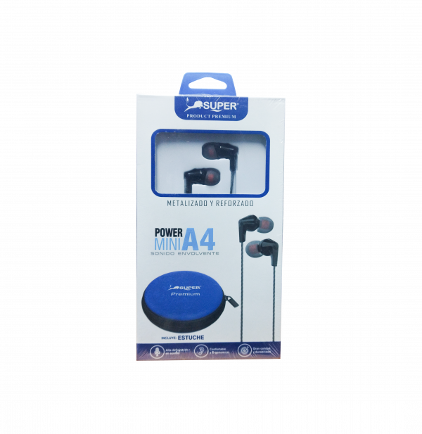 AURICULARES AU-A4 EXTRA BASS MARCA SUPER PRODUCT PREMIUM - SALE POR CAJON