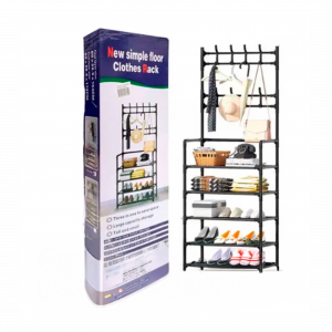 PERCHERO ORGANIZADOR + ZAPATERO 4 NIVELES - SALE POR CAJON