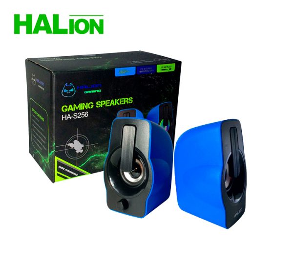 PARLANTE PARA PC HALION CON LUZ LED - SALE POR CAJON