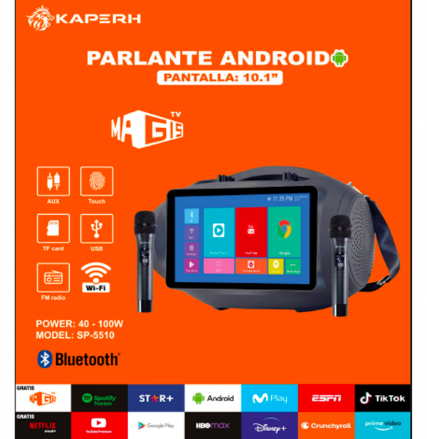 PARLANTE CON PANTALLA 10.1” SP-5510 - SALE POR CAJON