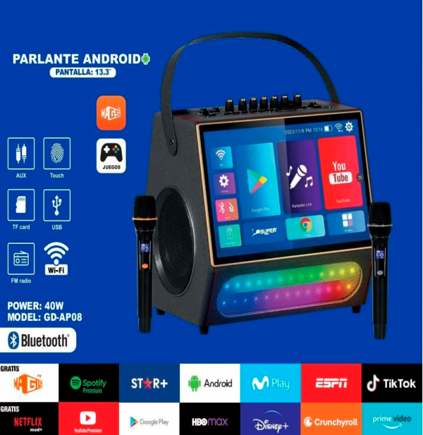 PARLANTE ANDROID CON PANTALLA 13.3"