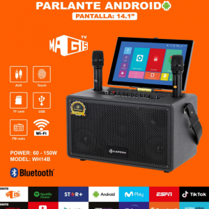 PARLANTE KAPERH CON PANTALLA ANDROID 14.1”