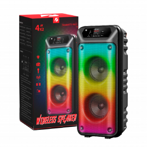 PARLANTE KTS DOBLE X 4" BT/USB/SD/FM/AUX C/LUCES KTS-1622