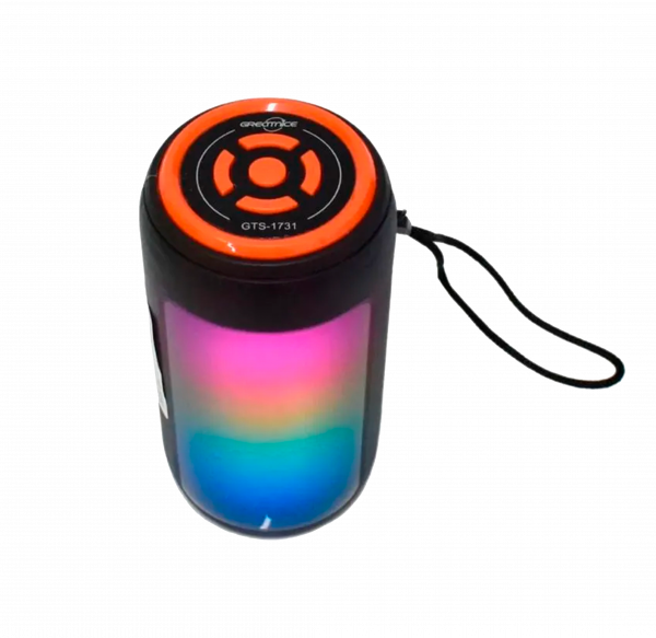Parlante GTS 1731 Bocina Portatil Bluetooth Cilindrico Luz Led - SALE POR CAJON - Imagen 2