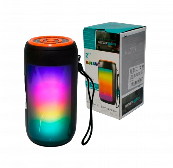 Parlante GTS 1731 Bocina Portatil Bluetooth Cilindrico Luz Led - SALE POR CAJON - Imagen 3