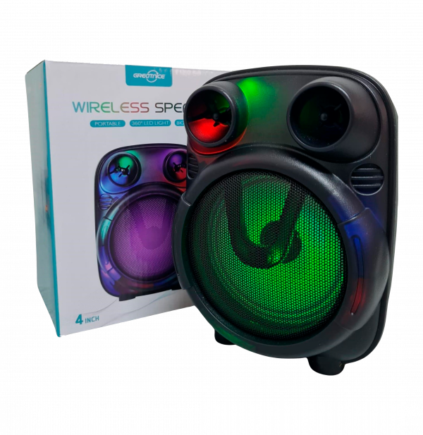 Parlante bluetooth 4" GTS-1922 Frente RGB - SALE POR CAJON - Imagen 2