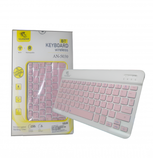 TECLADO INALAMBRICO RECARGABLE AN-5030 - SALE POR CAJON
