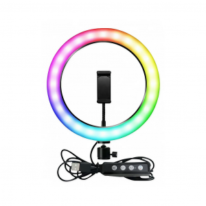 Aro de 36cm con 3 tonos de luz intercambiable, modo de luz rgb y soporte para teléfono celular / rd-36 - SALE POR CAJON