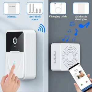 Camara Timbre Inalambrica Videoportero Mirilla web WIFI FULL HD Recargable